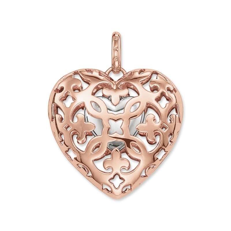 PENDENTIF THOMAS SABO COEUR OR ROSE