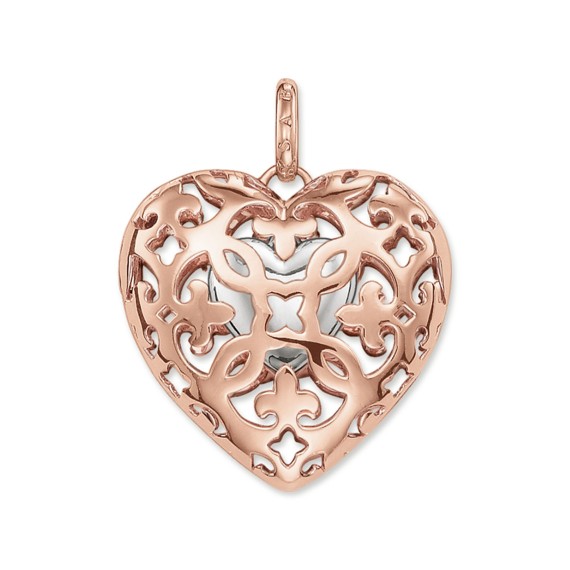 PENDENTIF THOMAS SABO COEUR OR ROSE