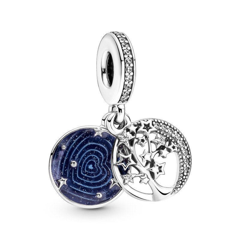 CHARM PENDANT DOUBLE ARBRE & LUNE DE LA GALAXIE