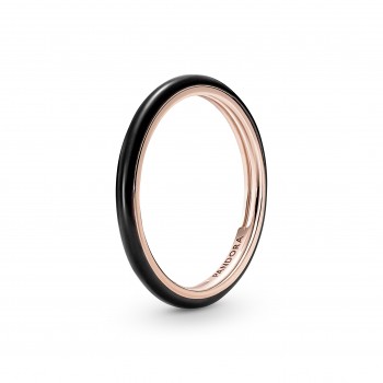 BAGUE RÉSINE NOIRE T52