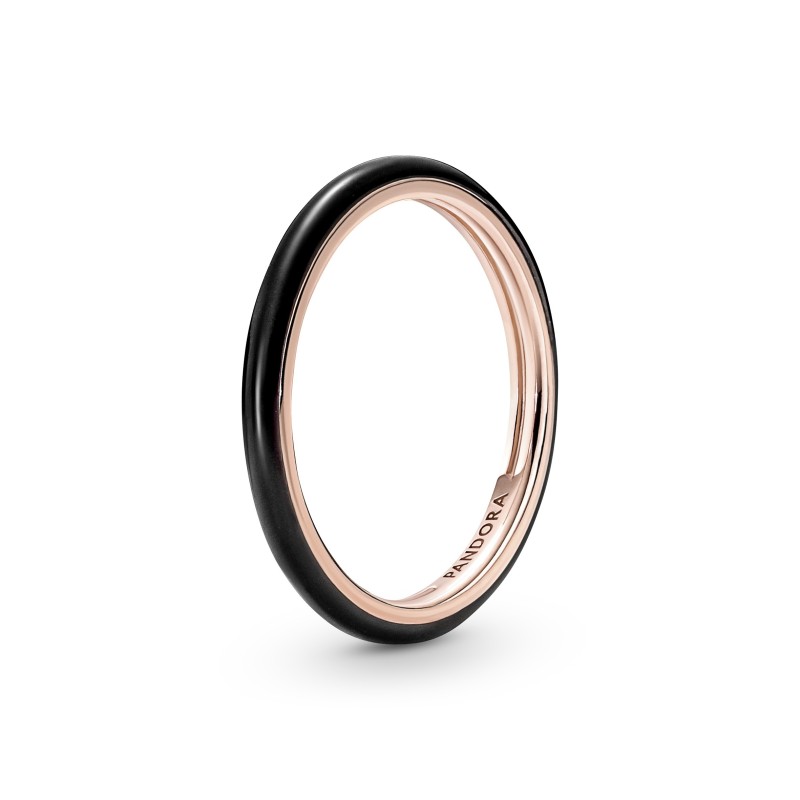 BAGUE RÉSINE NOIRE T52