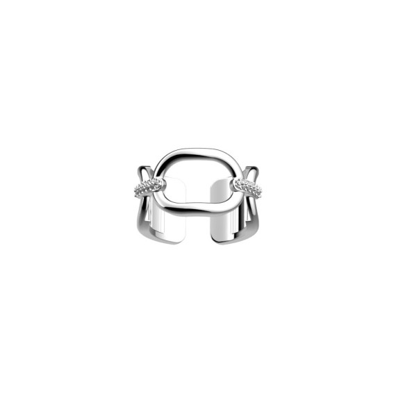 BAGUE CHAÎNE 12 MM FINITION ARGENTÉE T54