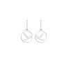 BOUCLES D OREILLES ÉPIS DE BLÉ D.16 MM FINITION ARGENTÉE