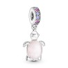 CHARM PENDANT TORTUE DE MER ROSE EN VERRE DE MURANO