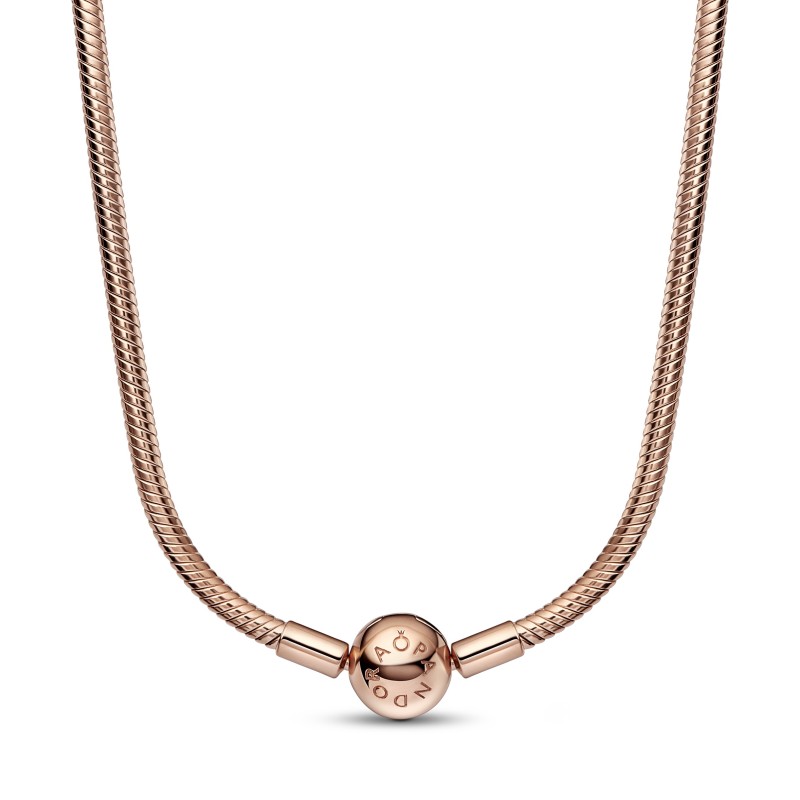 COLLIER MAILLE SERPENT PANDORA MOMENTS 42CM - ROSÉ
