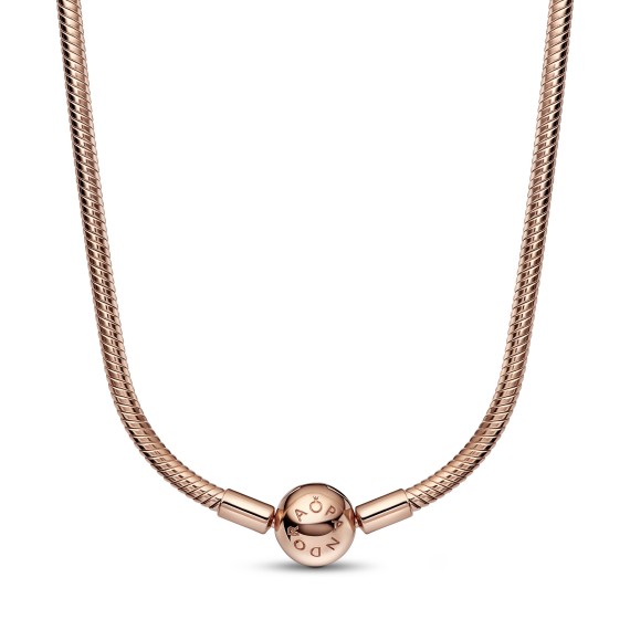 COLLIER MAILLE SERPENT PANDORA MOMENTS 42CM - ROSÉ
