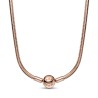 COLLIER MAILLE SERPENT PANDORA MOMENTS 42CM - ROSÉ