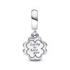 CHARM PENDANT DOUBLE AMITIÉ TRÈFLE À QUATRE FEUILLES