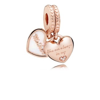 CHARM PENDANT SÉPARABLE TU ES TOUJOURS DANS MON COEUR MÈRE FILLE