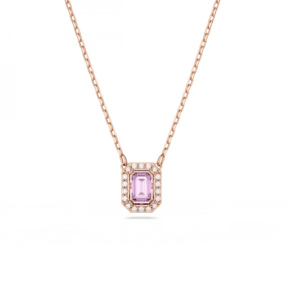COLLIER PENDENTIF MILLENIA - ROSÉ ET VIOLET
