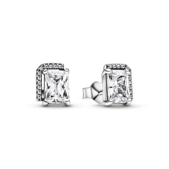 CLOUS D OREILLES HALO SCINTILLANT RECTANGULAIRE