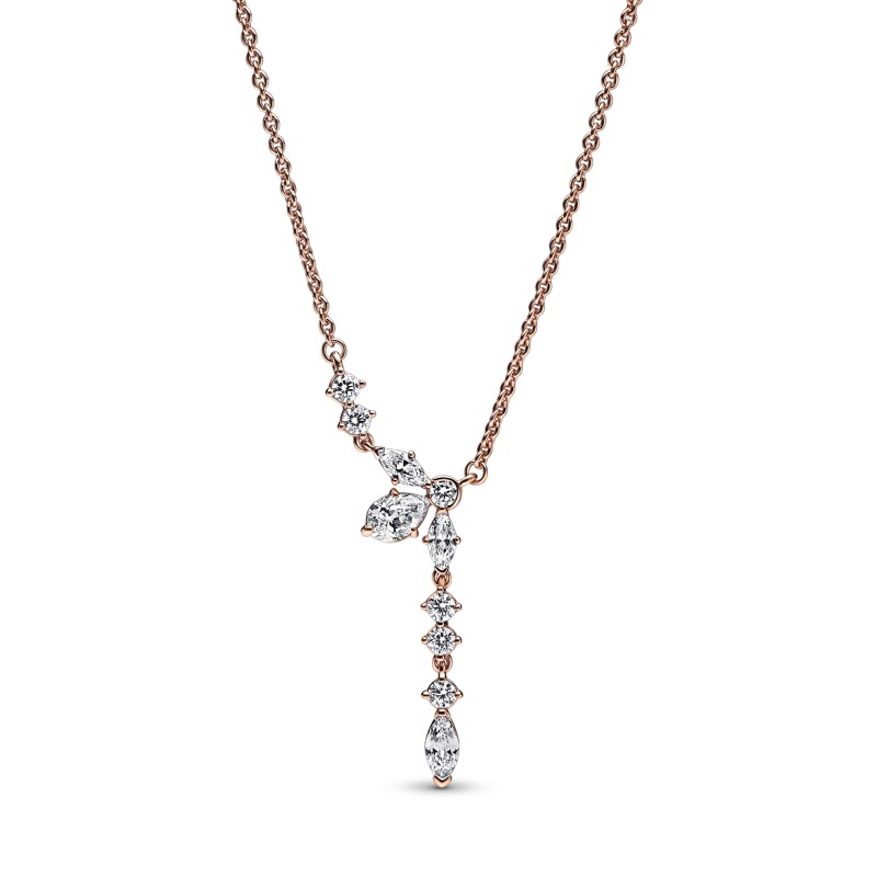 COLLIER PENDANT HERBIER SCINTILLANT ROSÉ