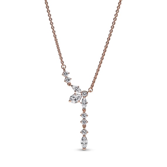 COLLIER PENDANT HERBIER SCINTILLANT ROSÉ