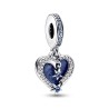 CHARM PENDANT DOUBLE COEUR ÉTOILE FILANTE CÉLESTE