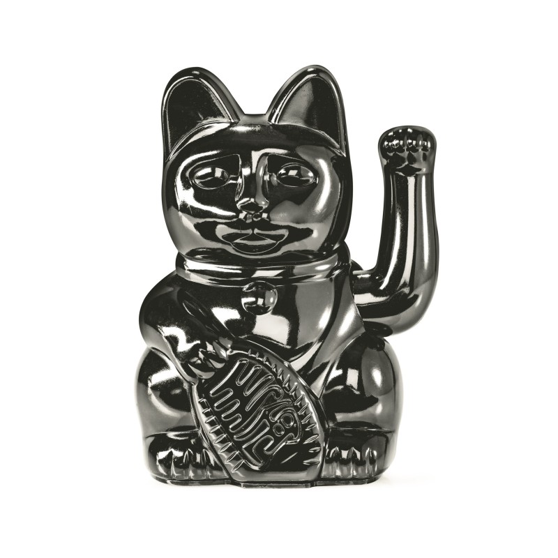 CHAT PORTE-BONHEUR MANEKI NEKO NOIR BRILLANT