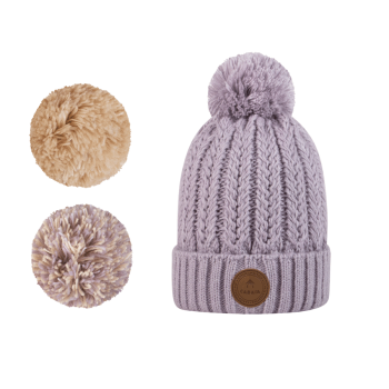 BONNET À POMPONS CABAÏA MOSCOW MULE VIOLET