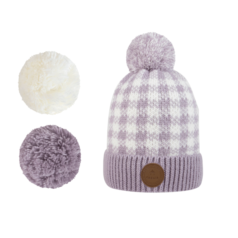 BONNET À POMPONS CABAÏA OLD FASHIONED VIOLET