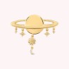 BROCHE PLANÈTE BIGBANG - DORÉ