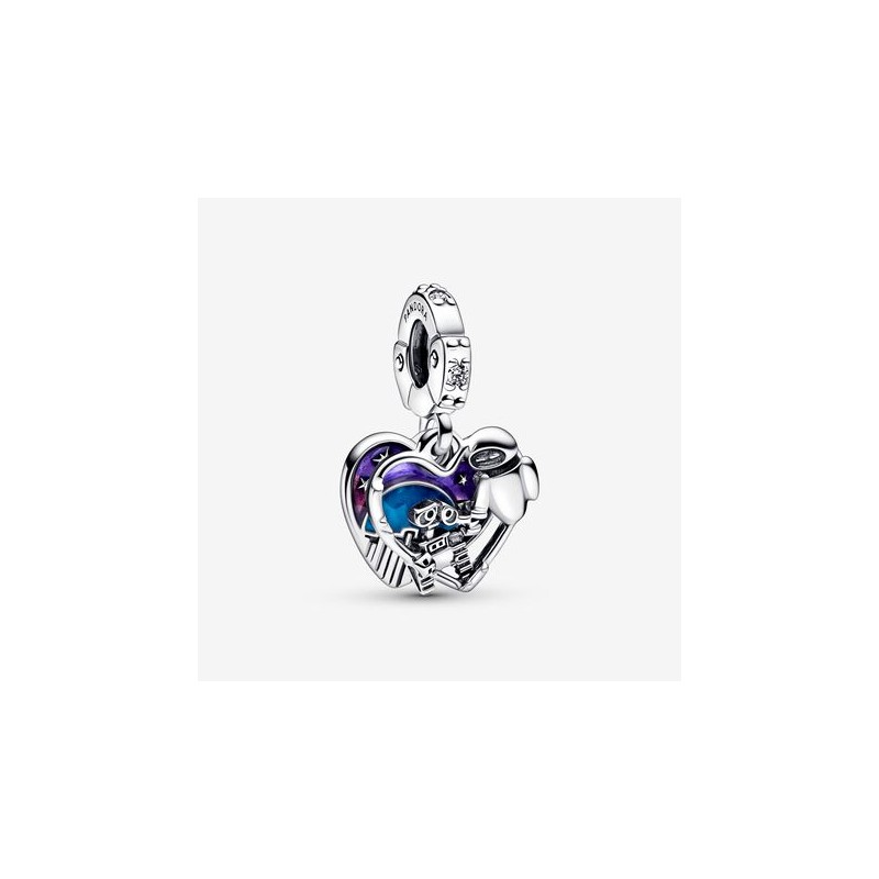 CHARM PENDANT QUI BRILLE DANS LE NOIR DISNEY WALL-E ET EVE