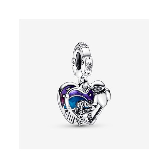 CHARM PENDANT QUI BRILLE DANS LE NOIR DISNEY WALL-E ET EVE