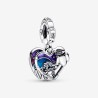 CHARM PENDANT QUI BRILLE DANS LE NOIR DISNEY WALL-E ET EVE