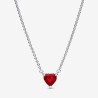 COLLIER HALO COEUR SCINTILLANT ROUGE