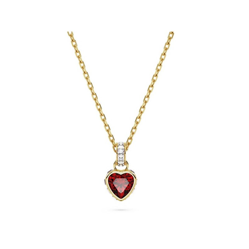 PENDENTIF STILLA COEUR - ROUGE ET DORÉ