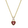 PENDENTIF STILLA COEUR - ROUGE ET DORÉ
