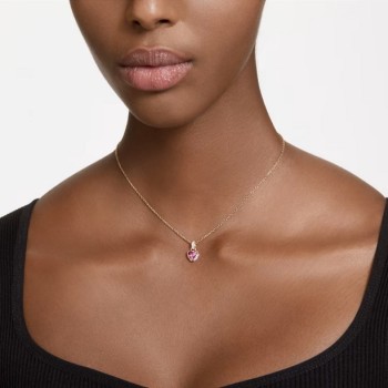 PENDENTIF STILLA COEUR - ROUGE ET DORÉ
