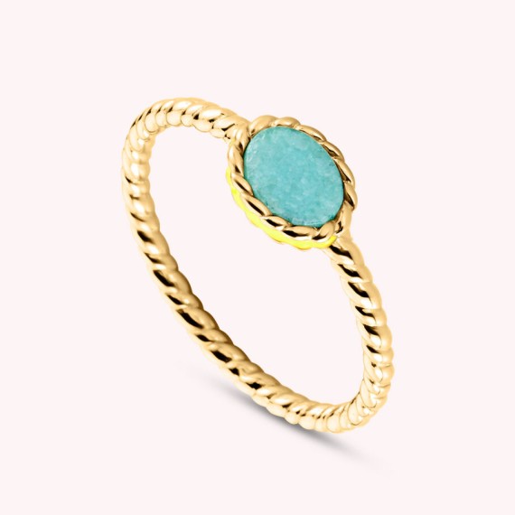 AGATHA BAGUE FINE ATMA - AMAZONITE/JAUNE T56