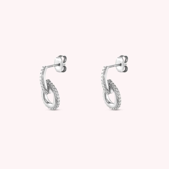 AGATHA BOUCLES D OREILLES PENDANTES GEMINI - ARGENTÉ