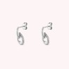 AGATHA BOUCLES D OREILLES PENDANTES GEMINI - ARGENTÉ