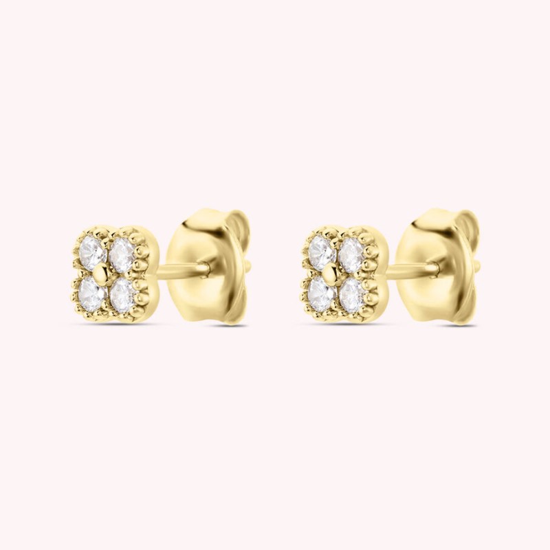 AGATHA BOUCLES D OREILLES PUCES BELOVED - DORÉ