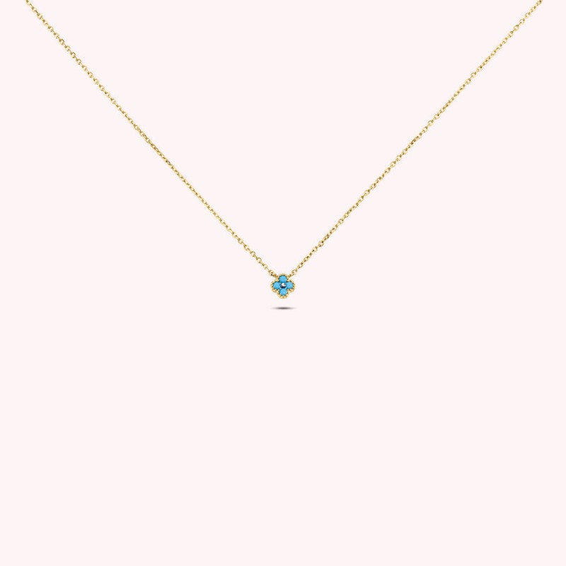 AGATHA COLLIER RAS DU COU BELOVED - TURQUOISE/DORÉ