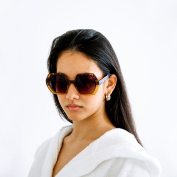 LUNETTES DE SOLEIL OKKIA EMMA - JAUNE ET ÉCAILLE