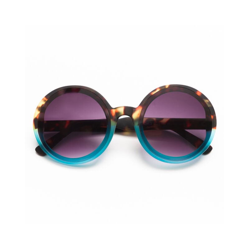 LUNETTES DE SOLEIL OKKIA MONICA - TURQUOISE ET ÉCAILLE