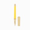 STYLO ROLLER LIBERTÉ LAQUE JAUNE ET OR JAUNE S.T. DUPONT