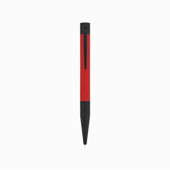 STYLO BILLE D-INITIAL NOIR ET ROUGE MAT S.T. DUPONT