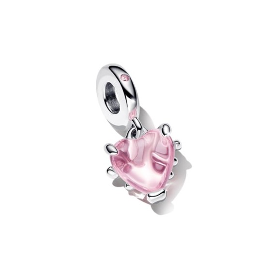 CHARM PENDANT ARBRE DE VIE & COEUR ROSE