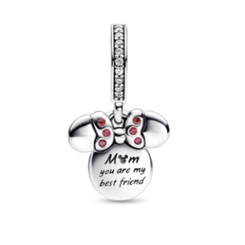 CHARM PENDANT DOUBLE DISNEY SILHOUETTE DE MINNIE