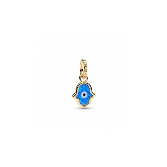 CHARM PENDANT MAIN DE FATMA BLEU OPALESCENT