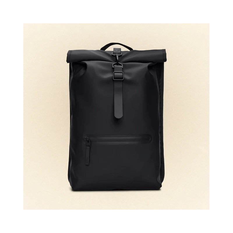 RAINS SAC À DOS ROLLTOP - BLACK