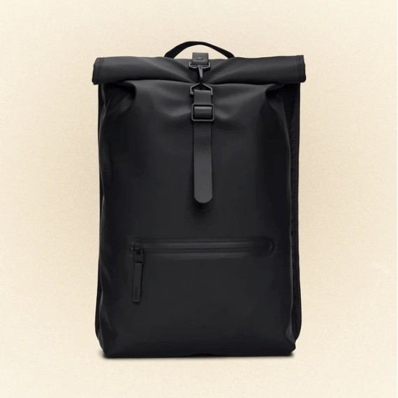 RAINS SAC À DOS ROLLTOP - BLACK