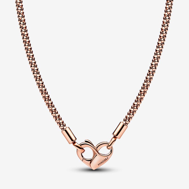 COLLIER MAILLE CLOUTÉE ROSÉ