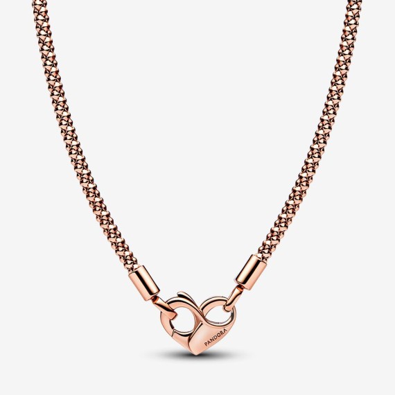 COLLIER MAILLE CLOUTÉE ROSÉ