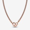 COLLIER MAILLE CLOUTÉE ROSÉ