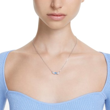 PENDENTIF MESMERA - ARGENTÉ/BLEU