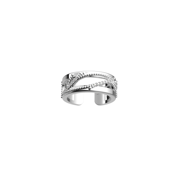 BAGUE ROSE DES SABLES FINITION ARGENTÉE 8 MM T54