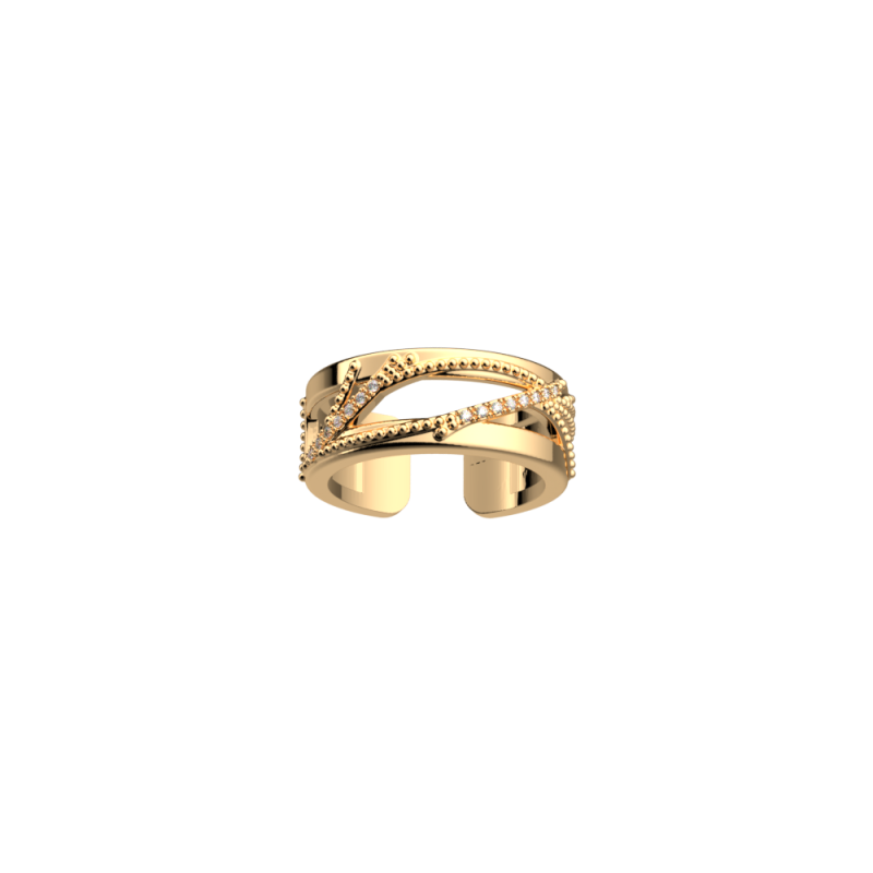 BAGUE ROSE DES SABLES FINITION DORÉE 8 MM 56