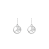 BOUCLES D OREILLES ROSE DES SABLES FINITION ARGENTÉE 16 MM